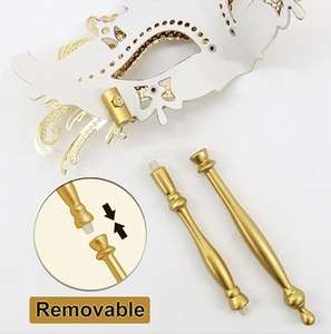 <span class=keywords><strong>Masque</strong></span> de poignée de mascarade pour femmes <span class=keywords><strong>masque</strong></span> de cristal en métal vénitien <span class=keywords><strong>avec</strong></span> bâton décorations de bal de fête de mariage - Product Image 3