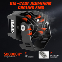 Projecteur latéral mini 3 pouces haute puissance, le plus lumineux, pour moto, 4x4, éclairage LED tout-terrain pour SUV et camion