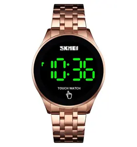 Skmei — montre-bracelet numérique en acier inoxydable pour hommes, écran tactile LED, nouveau design, 2020, 1579