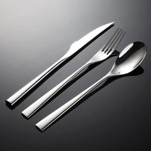 Juego de Cubiertos Profesionales de Acero Inoxidable 304, con Mango Cuadrado Grueso, para Comidas Elegantes, Acabado Espejo de Alta Calidad para Restaurantes - Product Image 2