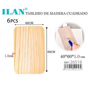 Tavola in Legno Ilan 40x60x1.0 Cm Rettangolare per Progetti Artigianali - Product Image 3