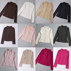 Chaqueta Deportiva Yimo Nueva para <span class=keywords><strong>Mujer</strong></span>, Colores Sólidos, para Fitness, Yoga, Ejercicio, Correr al Aire Libre, Manga Larga, Cierre Completo - Product Image 2