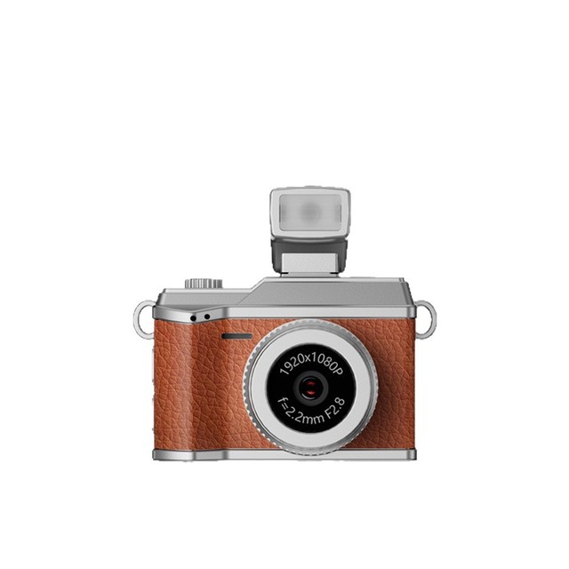 HD 1080P CMOS Sensor Retro Mini Flash Camera Necklace with TF Card Fixed Focus Photo & Video Recording for Men and Women