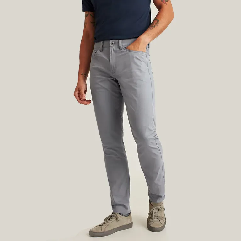 Pantalones de pierna recta para hombre, pantalón Formal, color gris, 2022