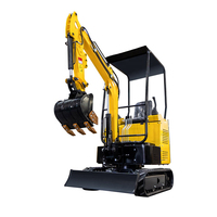 Mini-excavatrice de chantier de 1,5 tonne, neuve, avec godet Vicsec, foreuse à roche, tarière, mini-excavatrice hydraulique à chenilles