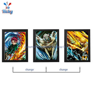 ريكي شيطان ياباني خيال توهج ثلاثي الأبعاد ملصق فني بلاستيكي-ملصق أنيمي ثلاثي الأبعاد مطلي ديكور حائط للحيوانات الأليفة لمجموعة ملصقات أنيمي ثلاثية الأبعاد - Product Image 5