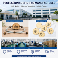 Tarjeta de Madera Programable RFID de Bambú Ecológica NFC, Tarjeta de Llave de Madera para Control de Acceso, Personalizable, Llavero RFID de 13.56MHz