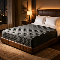 Matelas hybride à ressorts compressible enroulable avec tissu tricoté respirant
