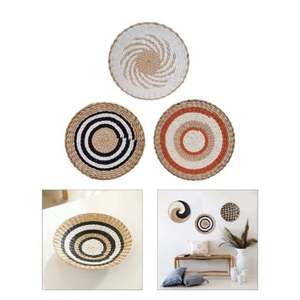 Уникальная тканая настенная корзина в стиле бохо, индонезийский домашний декор, декорация из веревочной рамы, Африканский интерьер, Декор, Гуанчжоу, оптовая продажа, декораторы - Product Image 3