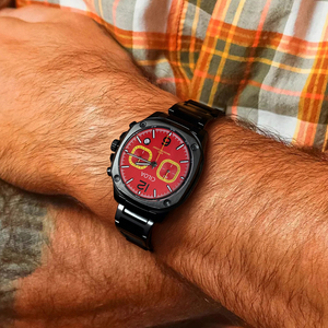 Montre pour homme CILOA, ronde, rouge, personnalisable, luxe, haute qualité, multifonctionnelle, grand cadran, montre à quartz étanche pour homme. - Product Image 2