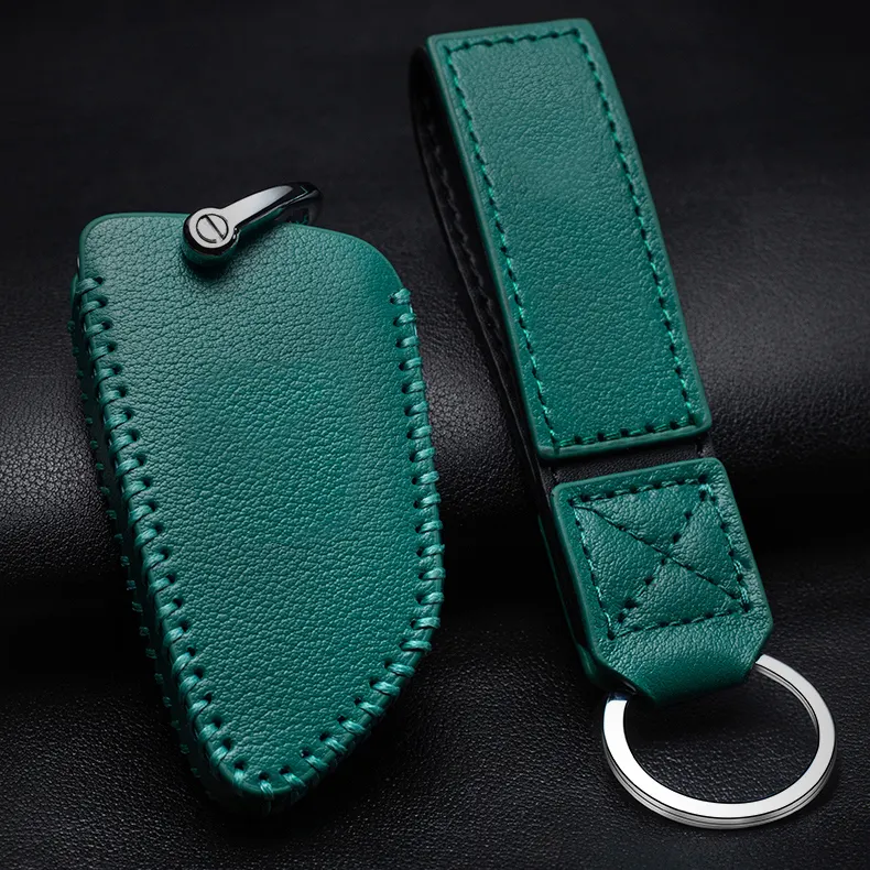 Custom handmade model high end leather car remote car key cover