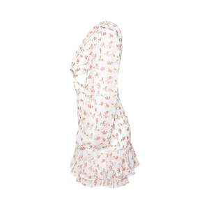 Robe personnalisée à motif de roses blanches avec découpes latérales, élégante et décontractée, vêtements grande taille pour les mariages, les clubs, les journées, tailles XS à XL - Product Image 6