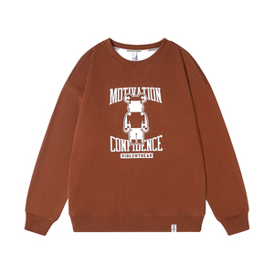 Suéter de cuello redondo 2025 con logotipo personalizado para hombre y mujer, ropa holgada americana para primavera y otoño. - Product Image 5