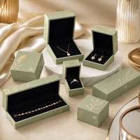 Boîte cadeau carrée en carton vert de haute qualité, écologique, avec couvercle rabattable, découpée sur mesure, faite à la main, avec logo personnalisé, pour bijoux et lunettes de mariage