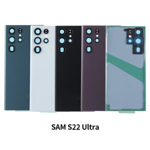 Carcasas de teléfono móvil para <span class=keywords><strong>Samsung</strong></span> <span class=keywords><strong>S22</strong></span> <span class=keywords><strong>ultra</strong></span> Bar Piezas de repuesto para teléfono Cubierta trasera de vidrio para <span class=keywords><strong>Samsung</strong></span> Galaxy Contraportada - Product Image 1