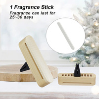 Diffuseur en bois de noyer pur Clip d'évent de voiture Désodorisant pour la maison Purificateur de parfum Aromathérapie