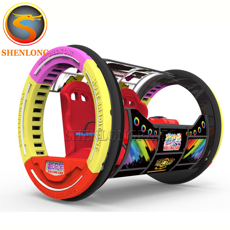 Парк аттракционов 360, автомобиль с дистанционным управлением, подвижный автомобиль со светодиодной подсветкой, вращение на 360 градусов, катание на батарее, счастливый подвижный автомобиль