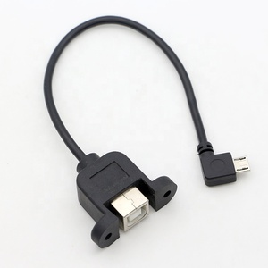 Vít khóa 90 độ góc Micro B 5P <span class=keywords><strong>USB</strong></span> 2.0 Loại B nữ bảng điều khiển gắn kết cáp mở rộng - Product Image 4