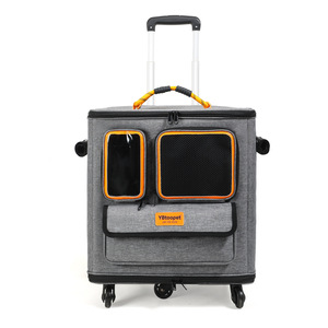 YBtoopet Cat Backpack 7 Inch Breathable <b>Pet</b> <b>Carrier</b> For Travel With Trolley Mount - Product Image 5