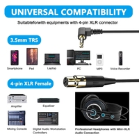 Spot Nouveaux Produits Mini 3 Broches XLR Femelle à 3.5mm TRS PC Caméra Microphone Câble Adaptateur Audio Stéréo Enroulé