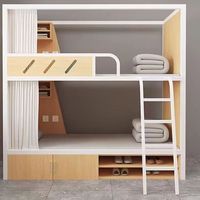 Lits superposés modernes minimalistes en métal de style capsule Meida pour les dortoirs scolaires, les hôpitaux, les hôtels, les appartements, utilisation commerciale à deux étages