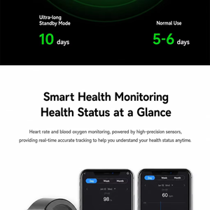 Anillo inteligente de acero inoxidable, monitor de salud y estado físico, monitor de frecuencia cardíaca y sueño, control por aplicación, carga USB - Product Image 4