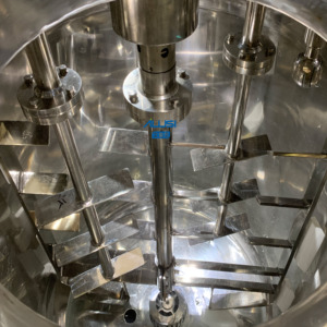 Mezclador homogeneizador tipo fijo de 1000L, equipo para hacer emulsión corporal, mezclador para hacer crema, mezclador emulsionante homogeneizador al vacío - Product Image 5