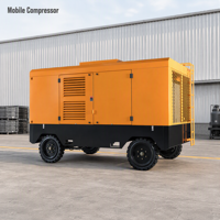 Compresseur d'air à vis portable à grande cylindrée à deux étages WT250-34/20, 34 m/min, 20 bar, diesel, 4 roues