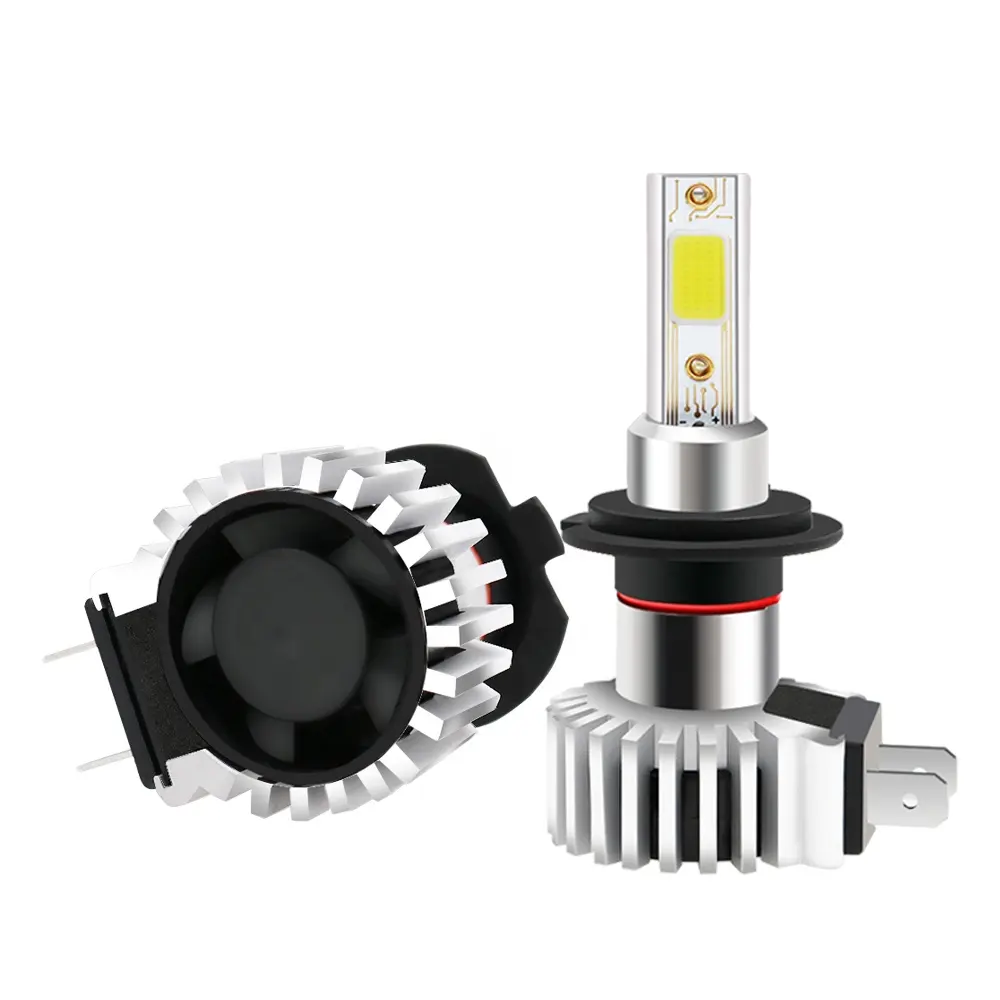 H7 A MENÉ Le Kit de Conversion D'ampoules De Phare plug and play sans fil Mini H7 LED Haute/Basse Faisceau 6000K 12v Remplacer Halogène