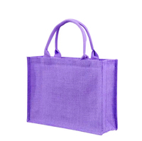 Sac fourre-tout en jute bordeaux personnalisé pour femme, grande capacité, écologique, prix de gros abordable, idéal pour les cadeaux