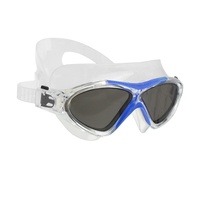 Lunettes de bain professionnelles, avec masque large vue, Anti-buée, en silicone, étanches