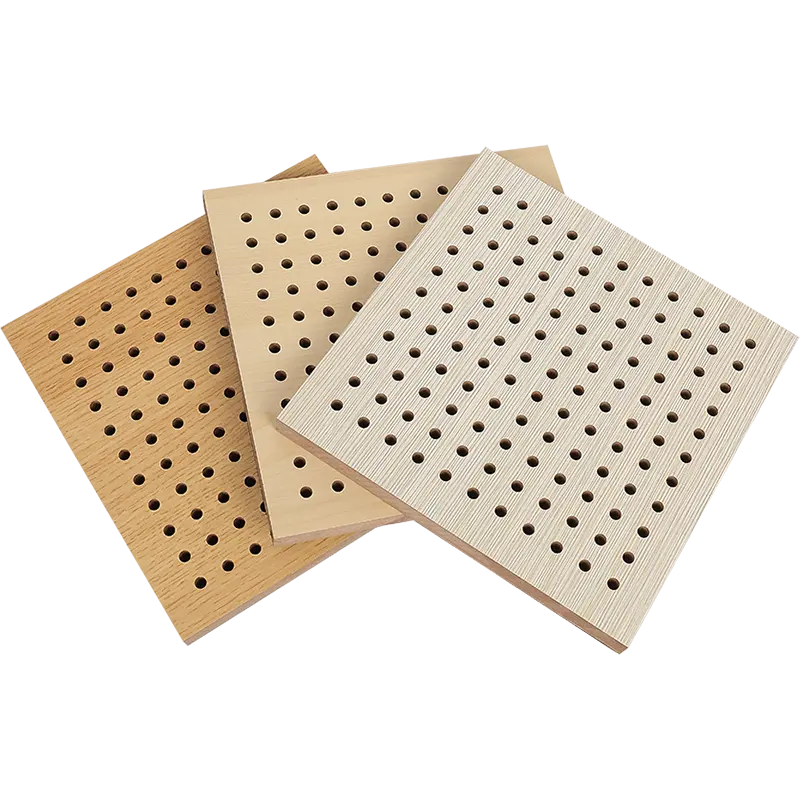 Огнеупорные шумоподавляющие панели, деревянная акустическая панель, перфорированная настенная панель