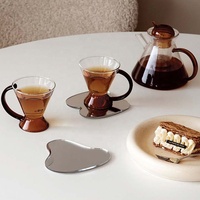 Sous-verre en acrylique simple et créatif pour la maison, sous-verre isolant pour tasse à eau, ornements décoratifs tendance