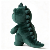 Peluche Dinosaure Vert Faite à la Main 10cm 15cm 20cm, Jouet en Peluche Personnalisé, Porte-clés