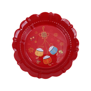 Wuhe Flower Shape Fruit Platter Melamine Chinese Style For Party Snacks - Product Image 2