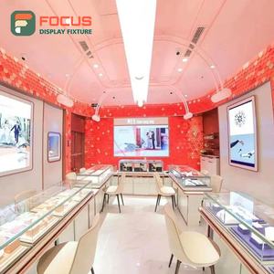 Mostrador de Joyería de Madera de Lujo, Vitrina de Vidrio con Iluminación LED, Muebles Modernos de Alta Gama para Tiendas de Joyería - Product Image 3