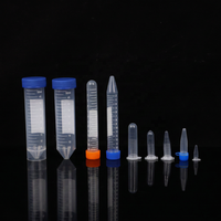Tubes de centrifugation en plastique pour laboratoire, à fonds coniques/ronds, 15 ml