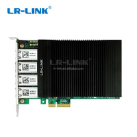 Carte Ethernet PoE LR-LINK LRES2004PT-PoE PCIe X4 Quad Port Cuivre 4*RJ45 10/100/1000 Mbps pour caméra GigE