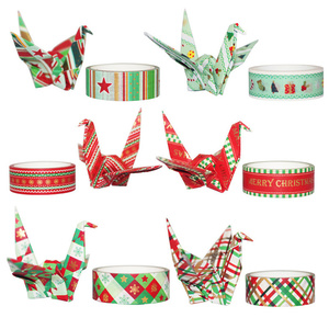 Tự làm trang trí Thụy Điển Hot Bán trường vật tư văn phòng Sản phẩm OEM thiết kế tùy chỉnh in ấn Kawaii giáng sinh trang trí giấy Washi băng màu băng dính - Product Image 4