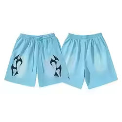 Shorts décontractés en coton NFC SCAN de qualité supérieure, style rétro, marque de mode pure, pour hommes et femmes, Five Cent Hell Star - Product Image 5