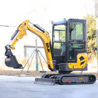 ENVÍO GRATUITO Mini Excavadora SDJK de 1, 2 y 3 Toneladas con Certificación CE y EPA, Mini Excavadora Agrícola con Motor Kubota en Venta