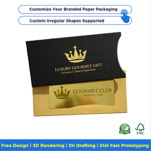 กล่องบรรจุภัณฑ์บัตรของขวัญแบบย่อยสลายได้เป็นมิตรกับสิ่งแวดล้อมระดับพรีเมียม พร้อมกล่องใส่บัตรของขวัญแบบกำหนดเอง ดีไซน์หรูหรา - Product Image 3