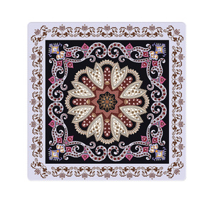 Purple square Flower Mahjong Mat with Retro Style Table Mat Is Suitable for Gaming and Features Quiet and Thick Construction - Product Image 2