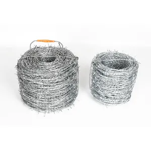 Factory Supplied Double Twisted Galvanized Barbed Wire For Banks