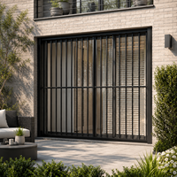 Grille de sécurité coulissante verticale en alliage d'aluminium, grille de protection extérieure anti-effraction et anti-escalade pour porte de patio