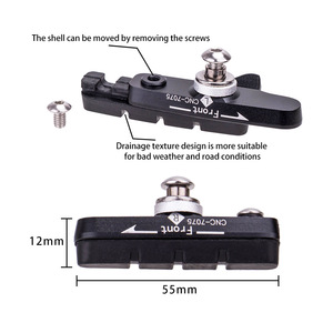 Plaquettes de frein pour vélo de route, étrier C, caoutchouc remplaçable, bloc de coque, jantes en alliage d'aluminium, <span class=keywords><strong>roue</strong></span> de friction, frein 55 mm - Product Image 5