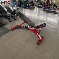 Banco de Pesas Ajustable, Inclinable, Declinable y Plano, para Ejercicios con Mancuernas, Abdominales y Entrenamiento de Fuerza, para Gimnasio o Club de Fitness