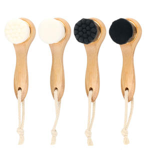 Brosse de Massage de nettoyage du <span class=keywords><strong>visage</strong></span> au charbon de bambou de haute qualité, poils doux, peau, pores, <span class=keywords><strong>visage</strong></span>, nettoyeur, bois - Product Image 1
