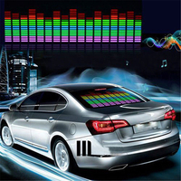 Lampe Flash LED EL Rythmique pour Voiture, Autocollant Sonore Égaliseur, Lumière Décorative DC12V-24V Certifiée CE, Taille Personnalisable, Vente en Gros