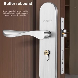 Universal Black Home Use <strong>Lock</strong> Set Silent Old-Style Three-Piece <strong>Door</strong> Handle Replacement For Bedroom Interior Old <strong>Doors</strong> - Product Image 1